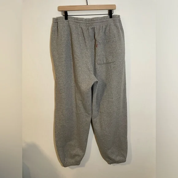 Levi's Light Grey Graphic Cotton Blend Sweatpants Men's Size XL Relax Athleisure - Picture 6 of 10